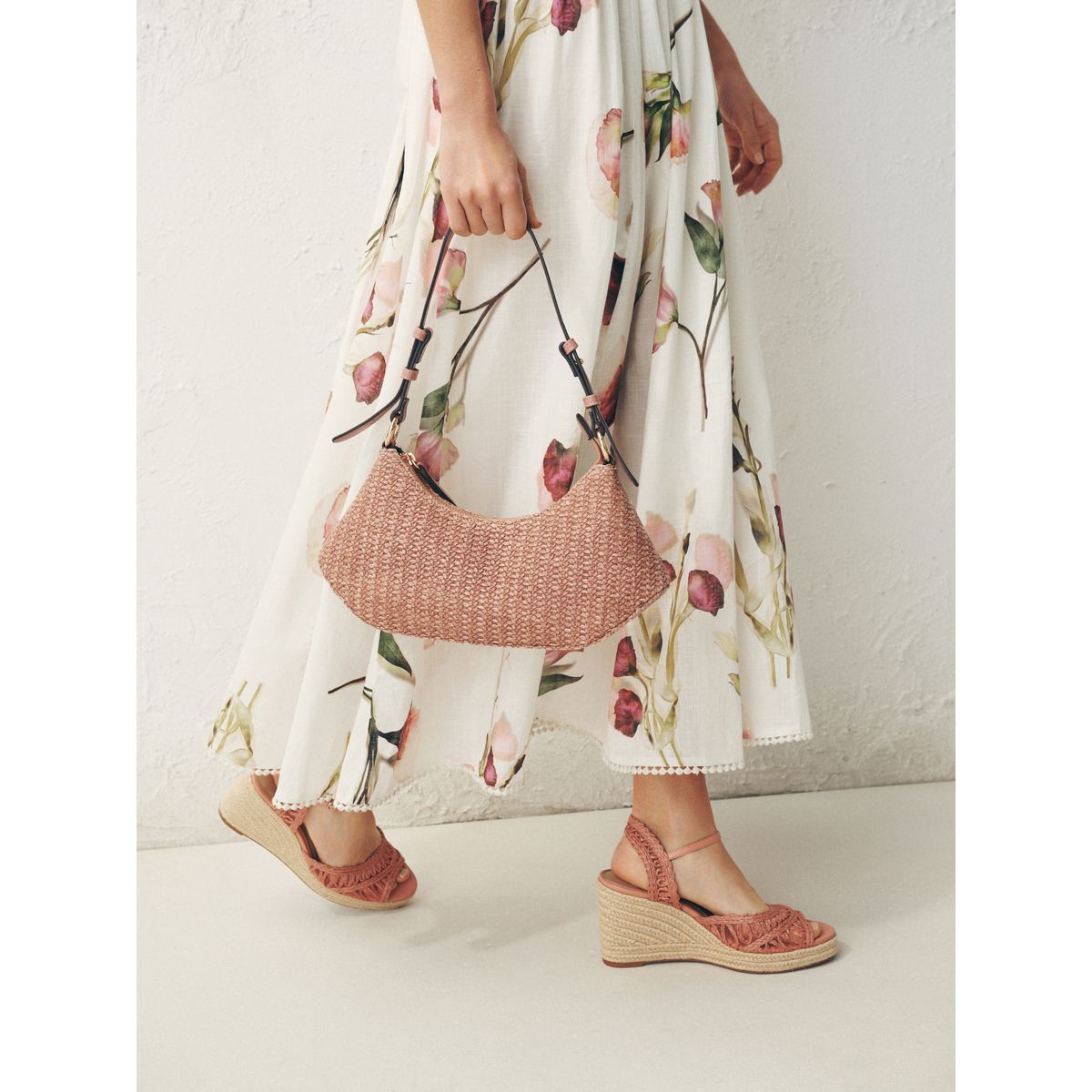 Sac porté épaule arrondi rose, NEXT