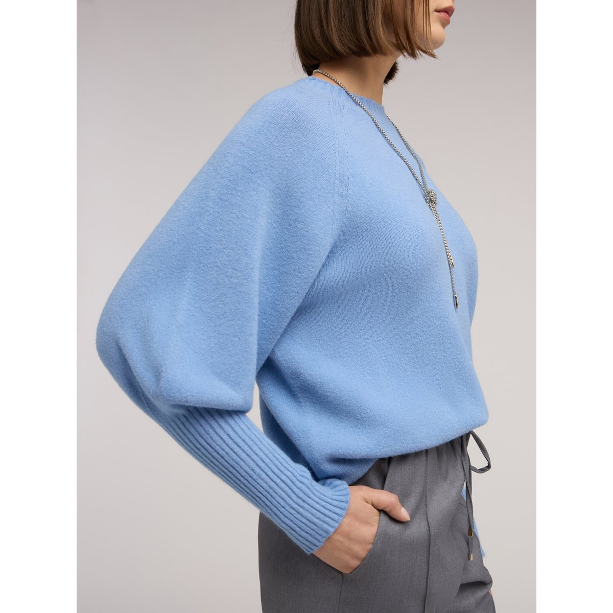 Maille à manches volumineuses light - blue, MOTIVI
