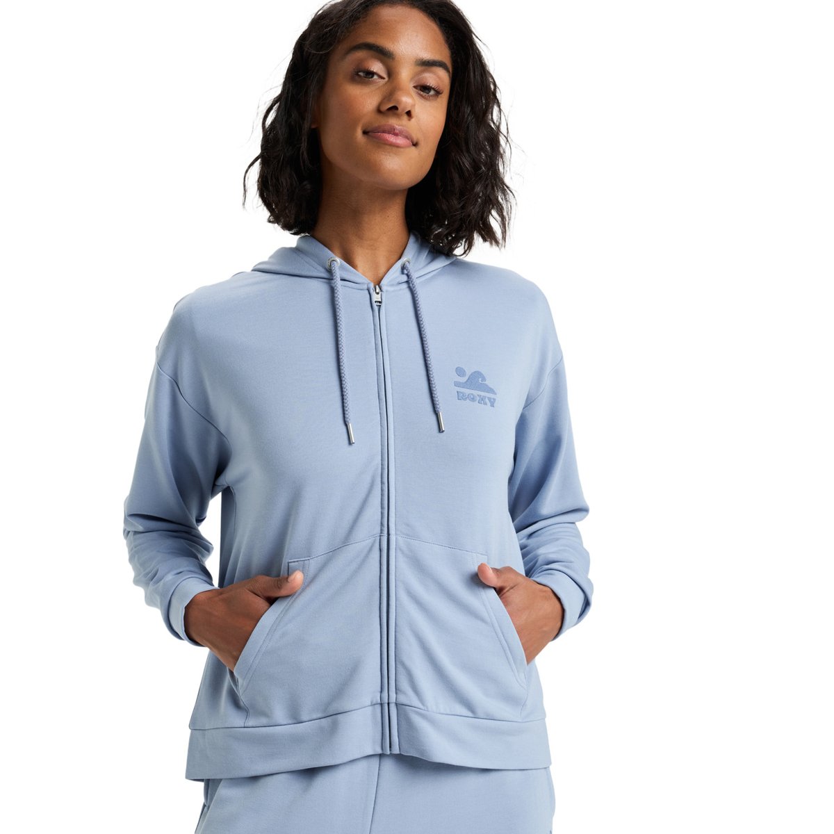 Sweat à capuche zippé SURFING BY DAYLIGHT. bleu blue blizzard, ROXY