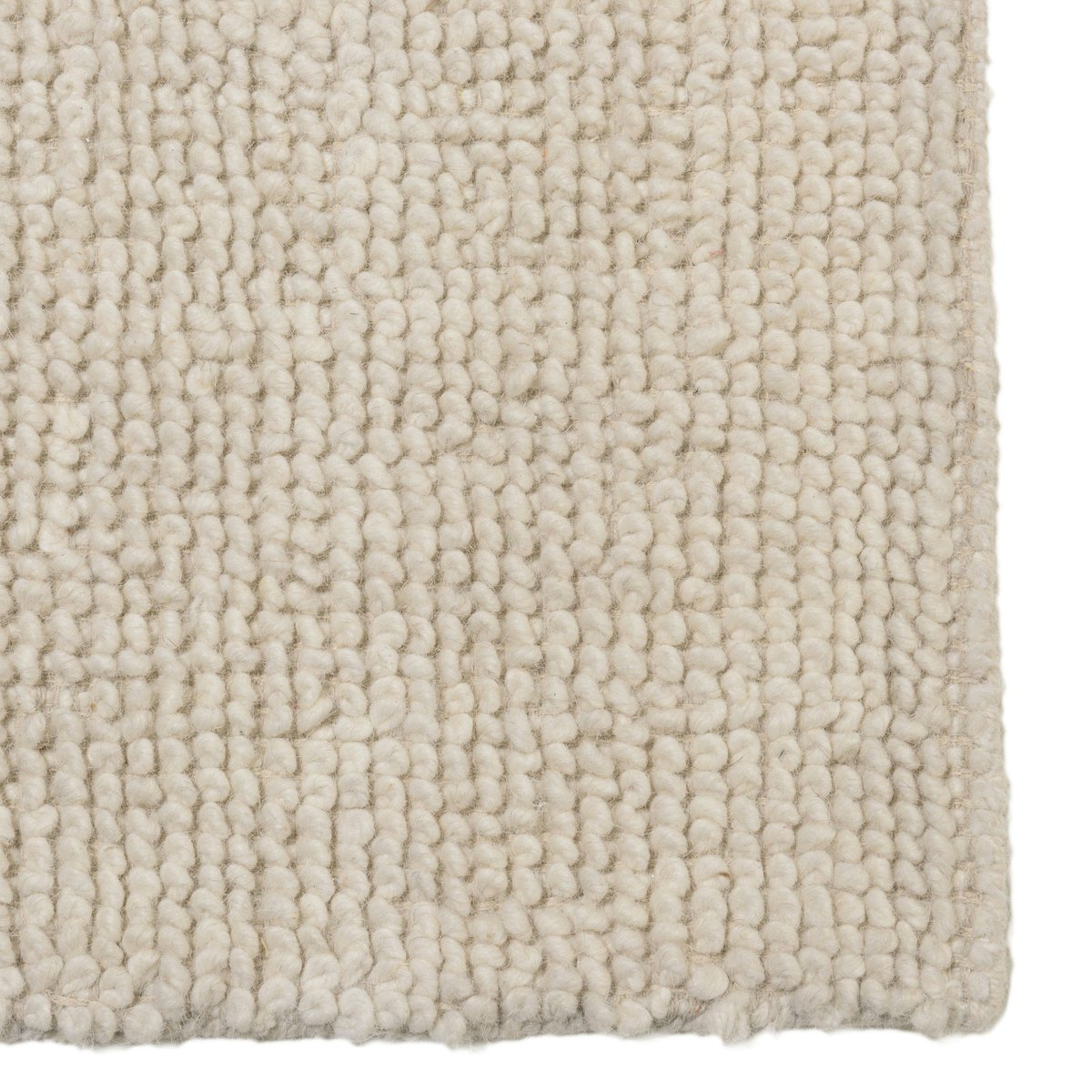 Tapis rectangulaire 200 x 290 laine bouclée ivoire ecru, PIER IMPORT