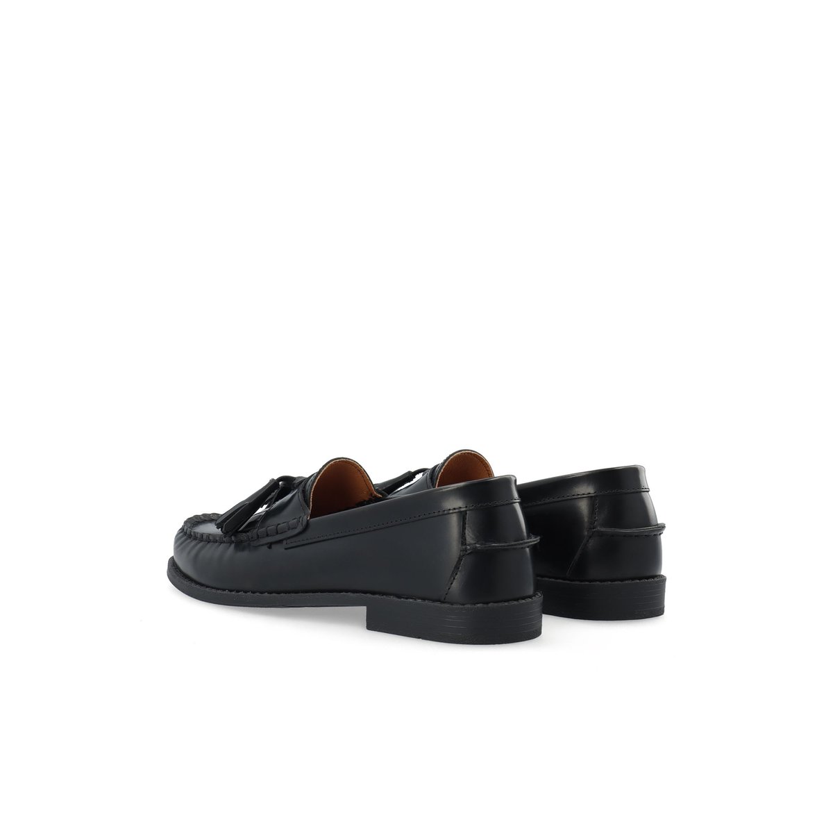 Mocassins En Cuir black1, BIANCO