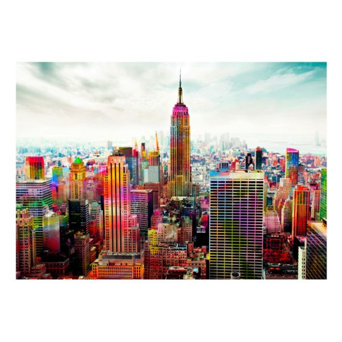 Papier peint intissé panoramique Ville et Architecture Colors of New York City multicouleur, EDEN