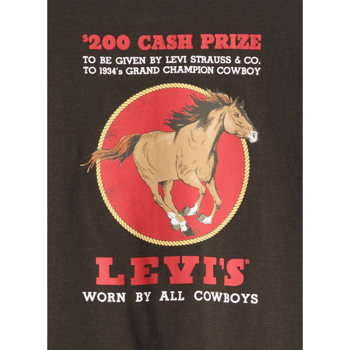 T-shirt en coton noir à imprimé fantaisie avec des manches courtes noir, LEVI'S