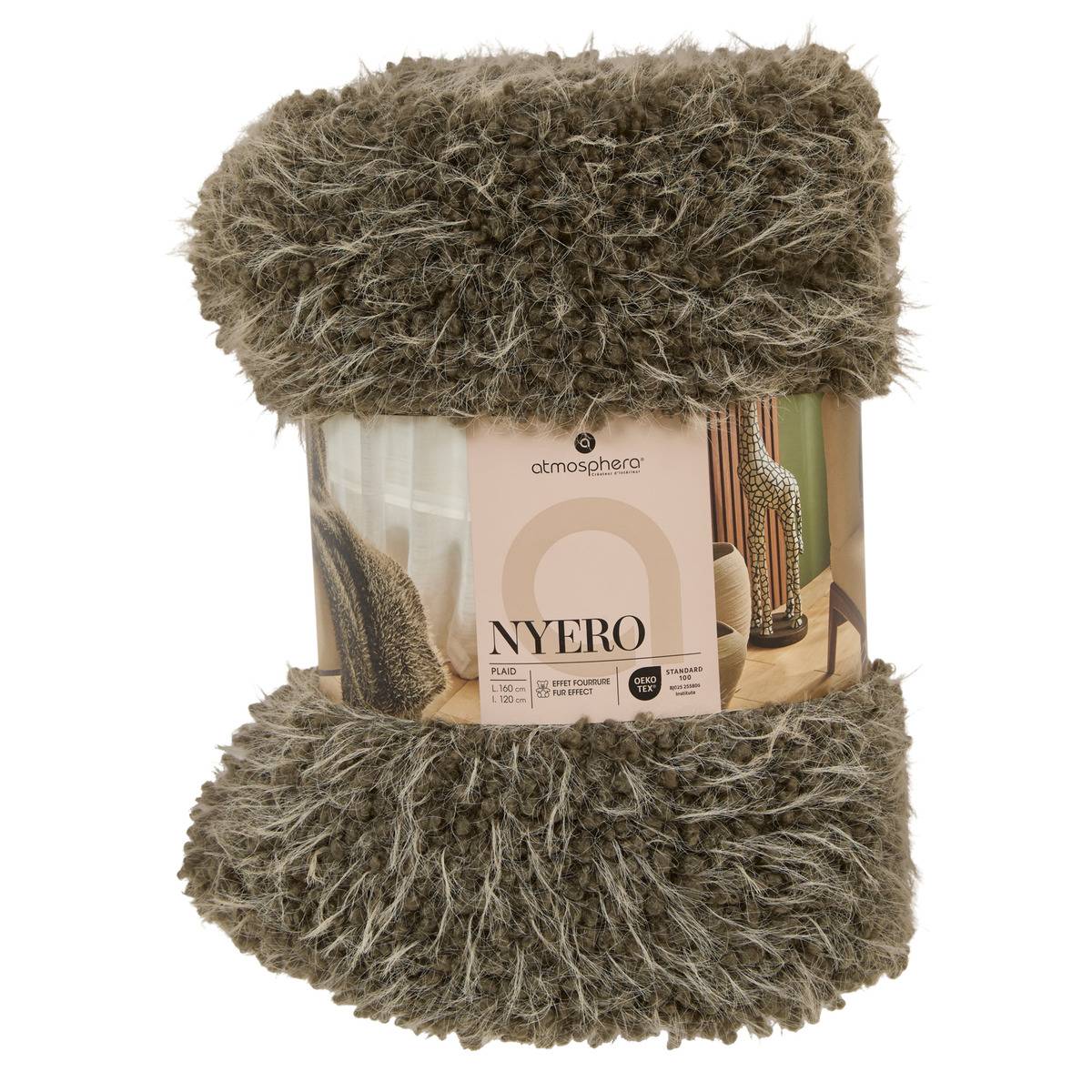 Plaid NYERO vert kaki, ATMOSPHERA