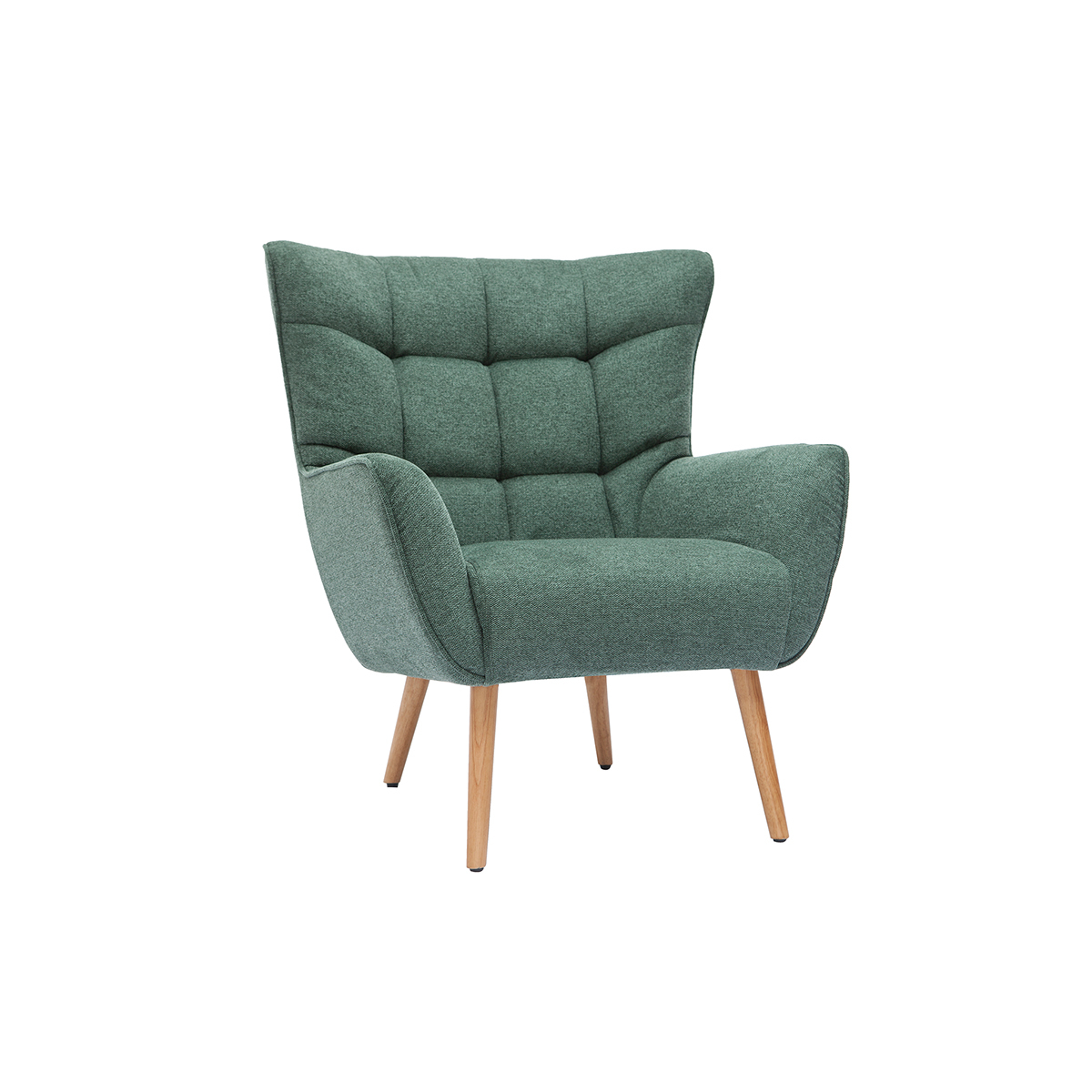 Fauteuil scandinave AVERY vert, MILIBOO