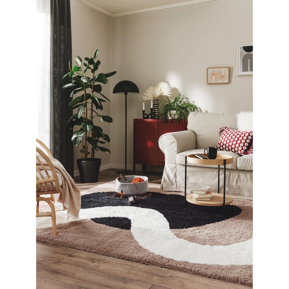 Tapis à poils longs LOTTA multicouleur, BENUTA