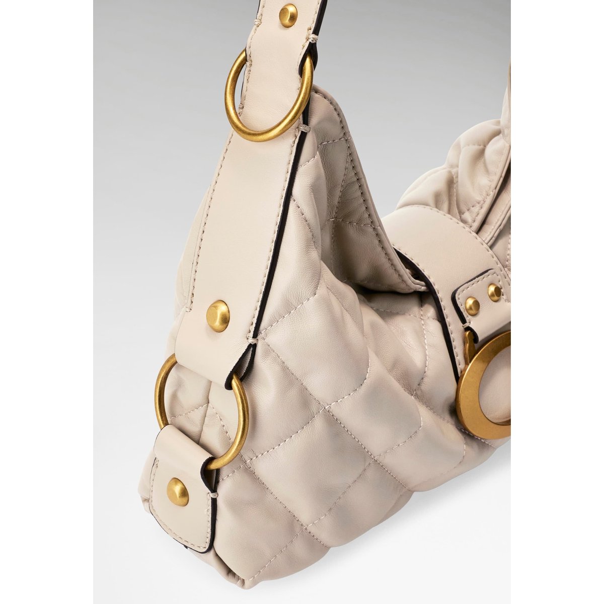 Sac À Épaule Matelassé Camden crème, GUESS