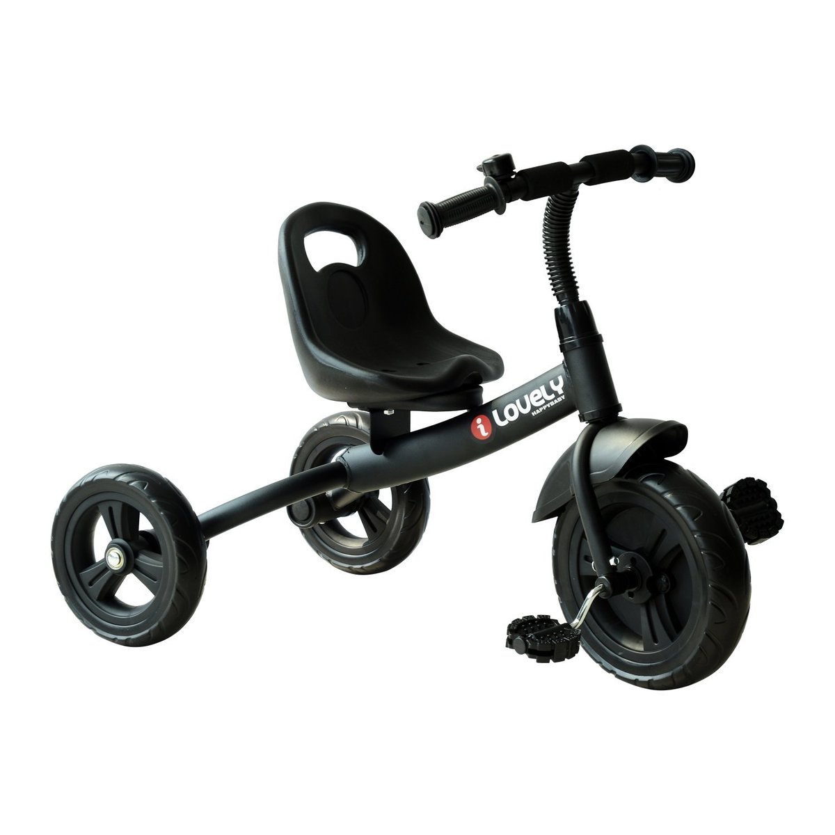 Tricycle pour enfants Métal Noir noir, HOMCOM