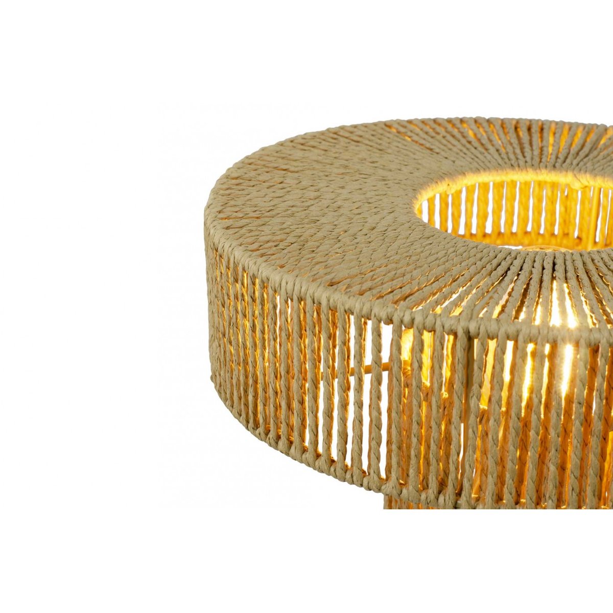 Lampe à poser en corde et métal, TOZA naturel, C-CREATION