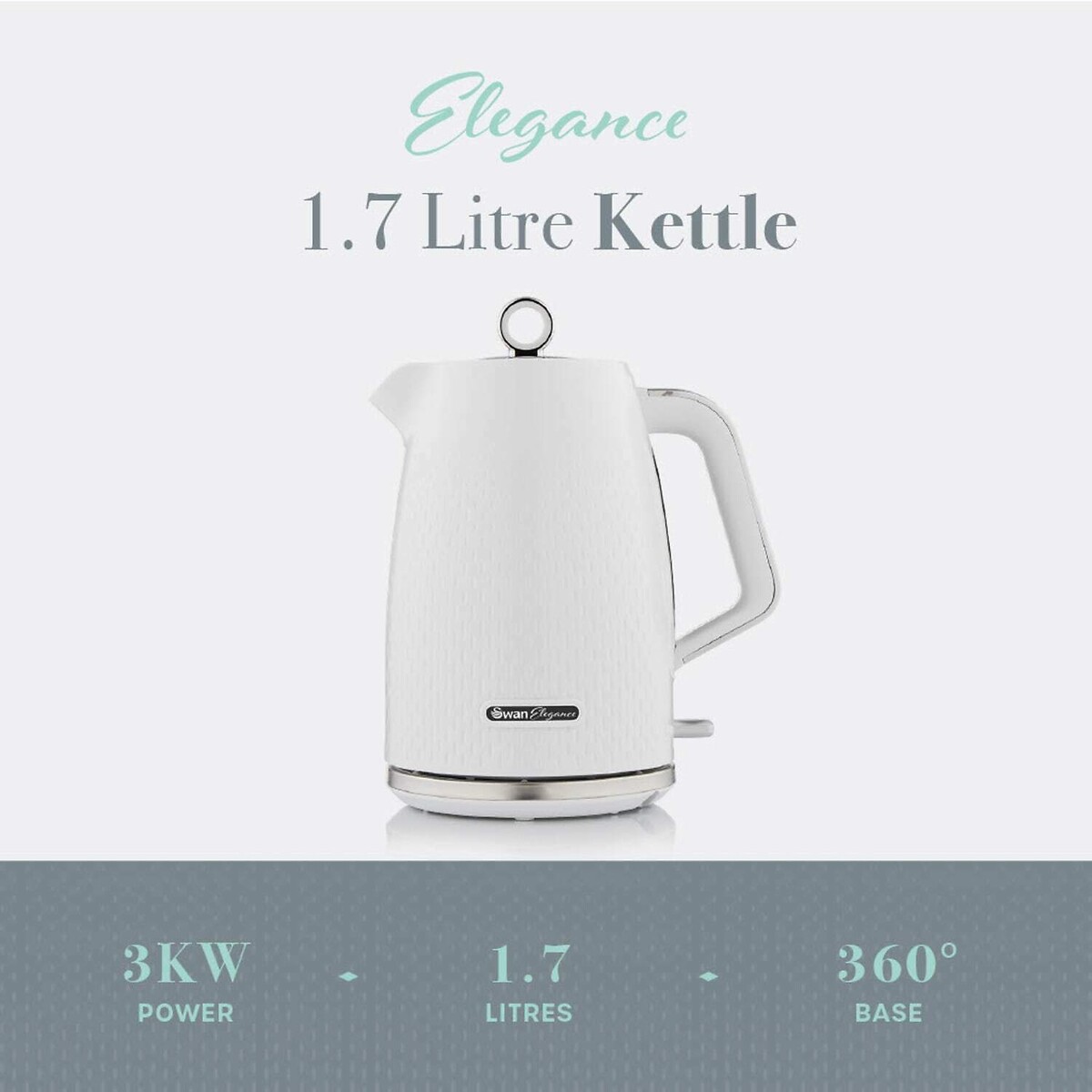 Elegance 1.7 L Jug Kettle - SK14046 white, SWAN