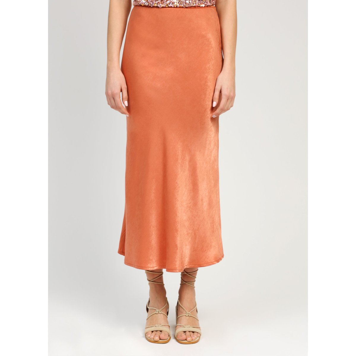 Jupe Midi GALVINE terracotta, AN'GE
