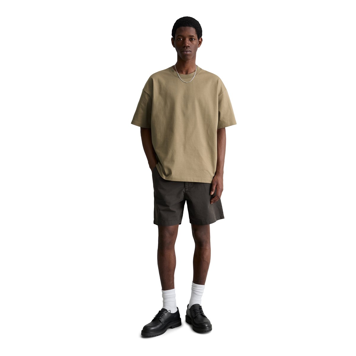 T-shirt DfC surdimensionné en jersey de coton bio épais marron, MARC O’POLO DENIM