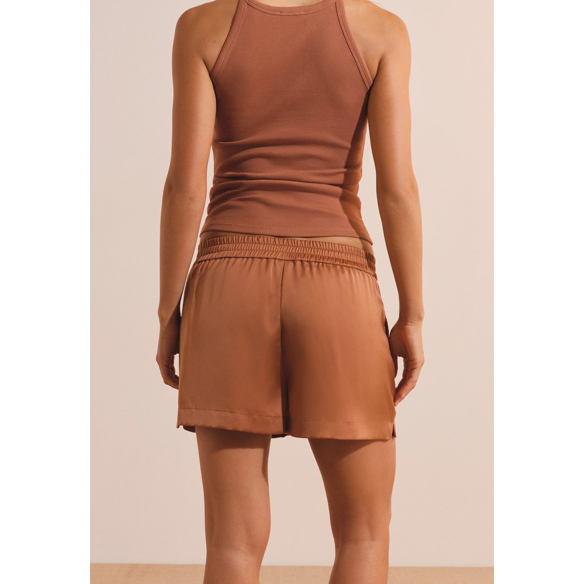 Short de pyjama satiné BEA marron, ETAM