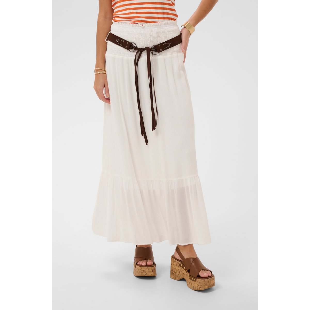Jupe - tissage léger blanc snow white, CREAM