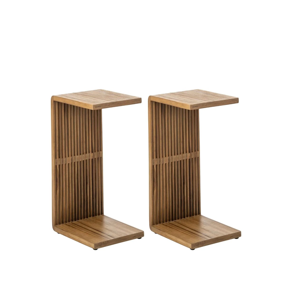 Bouts de canapé en bois recyclé H65 (lot de 2) - SIENA bois clair, HELLIN, DEPUIS 1862