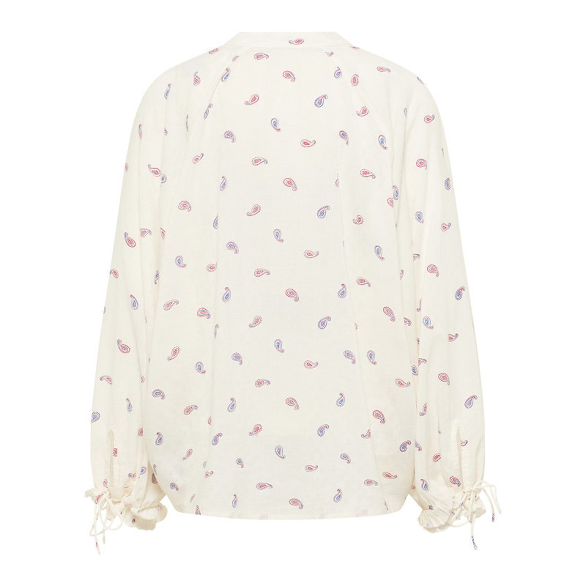 Blouse écrue ornée d'un motif fantaisie avec un col tunisien ecrue, MUSTANG
