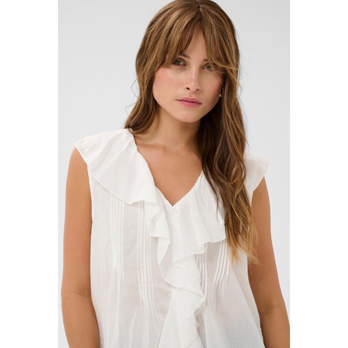 Blouse sans manches blanc spring gardenia, CULTURE