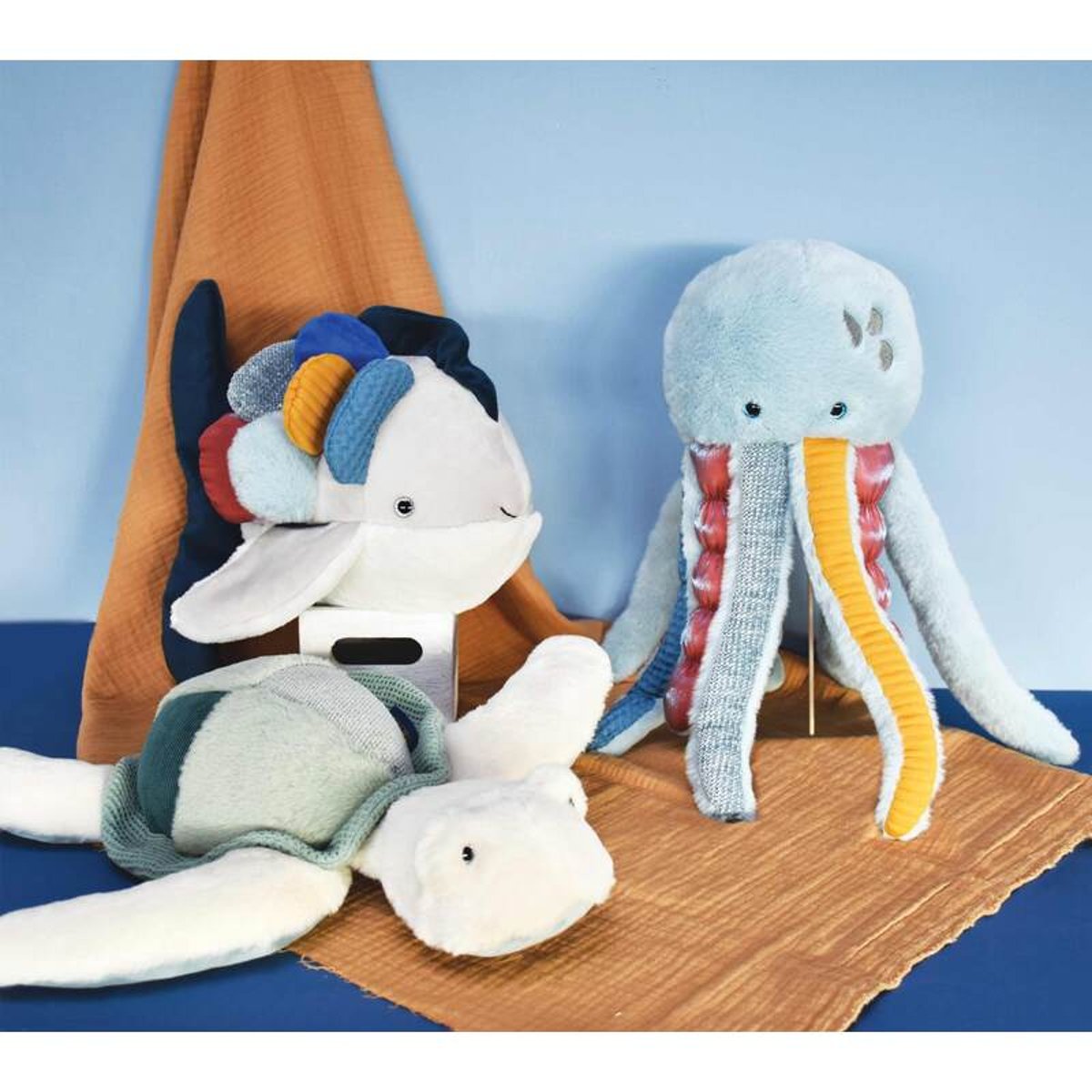 Peluche méduse des trésors marins 35 cm multicolore, HISTOIRE D'OURS