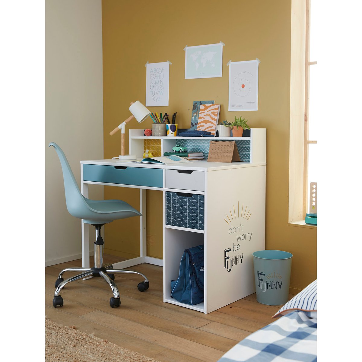 Bureau primaire LIGNE FUNNY bleu, VERTBAUDET