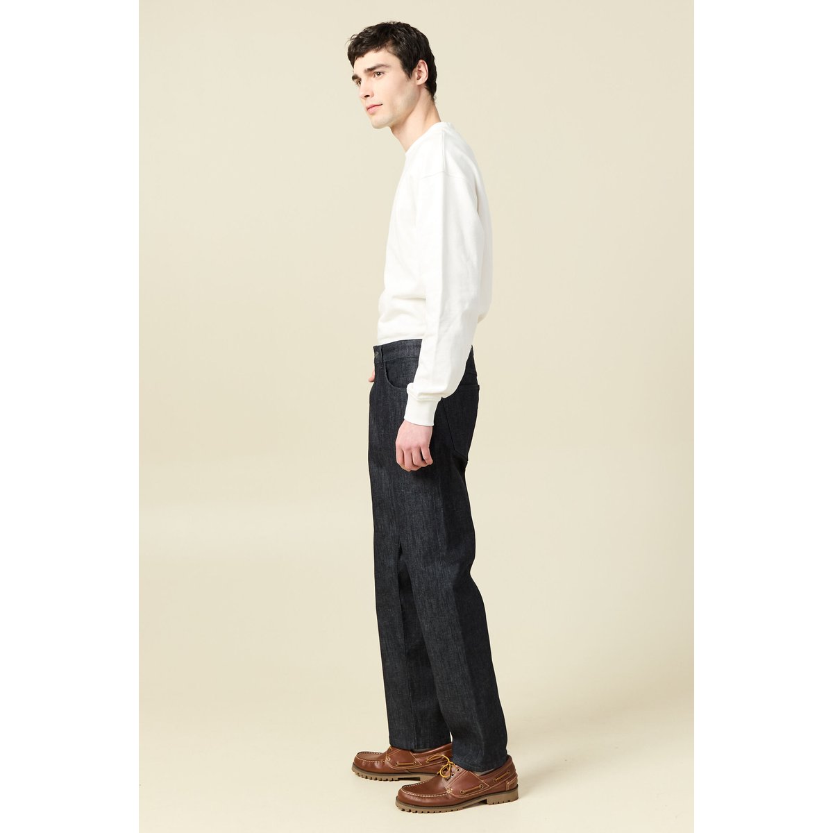 Jeans regular longueur 32 denim brut clean, BONOBO