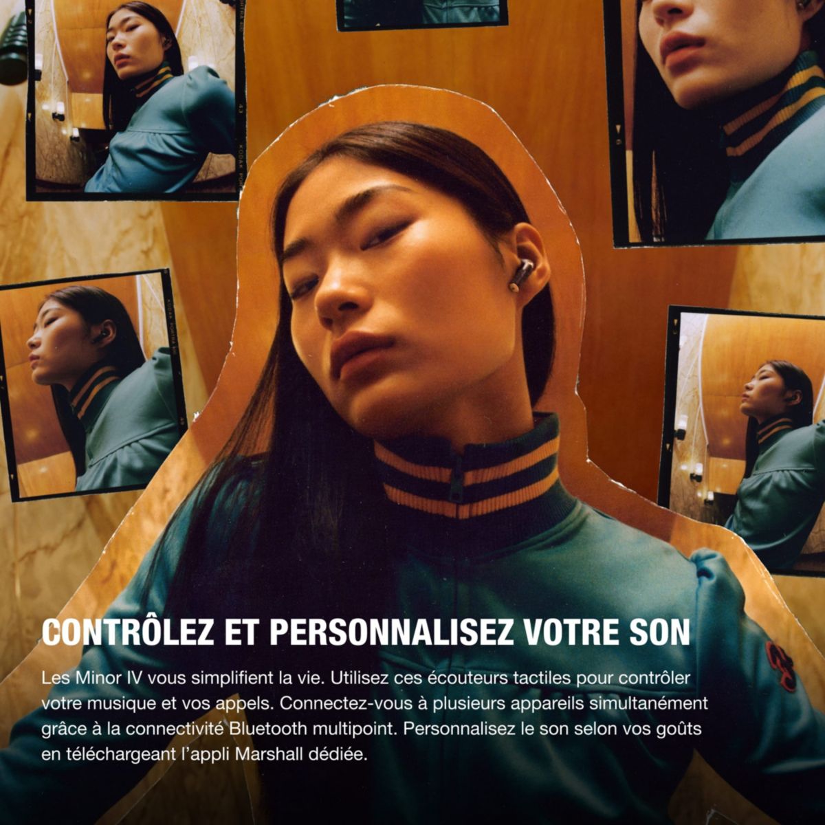 Ecouteurs Minor IV noirs - Sans fil, autonomie 30h noir, MARSHALL