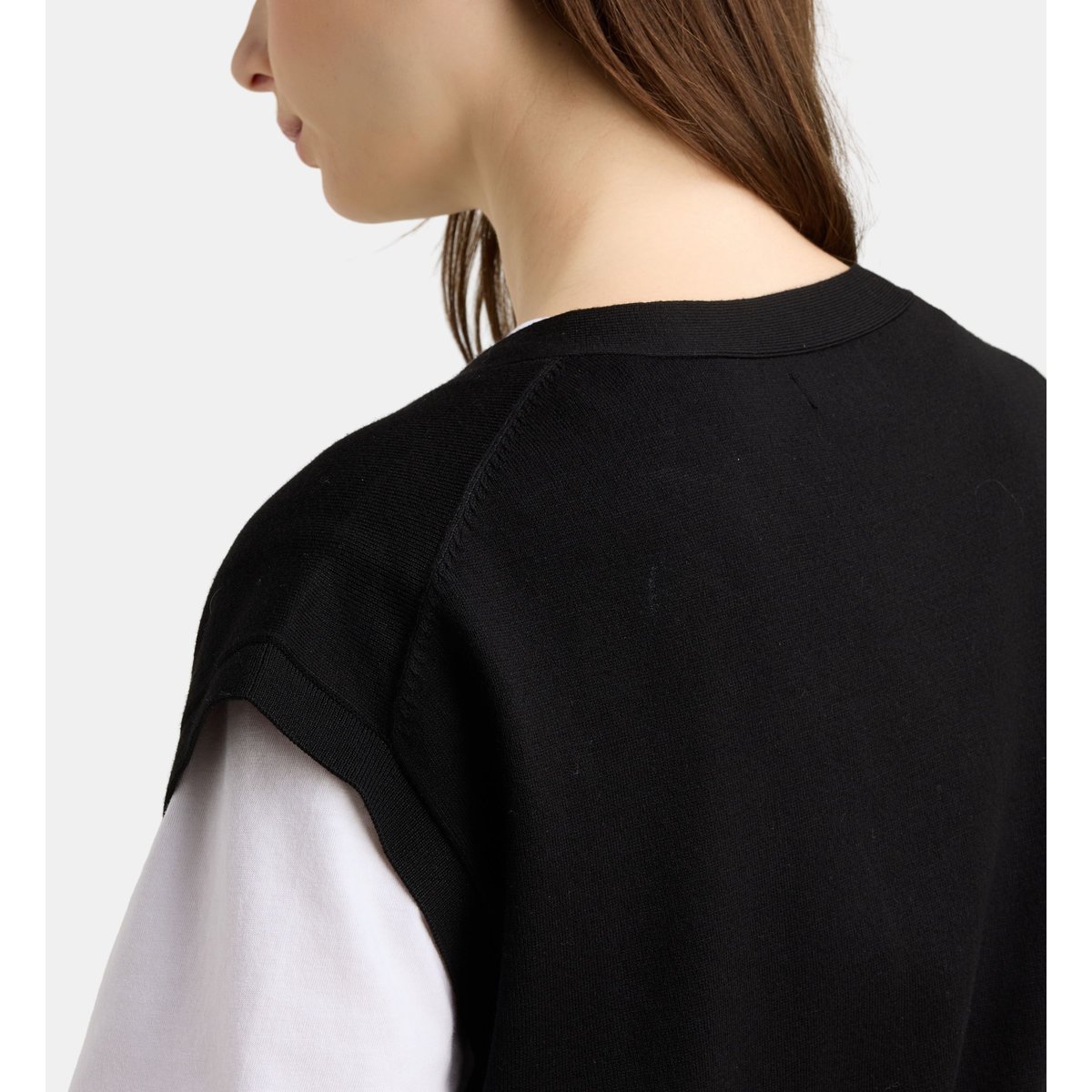 Pull droit sans manches nya gsm noir, GALERIES LAFAYETTE