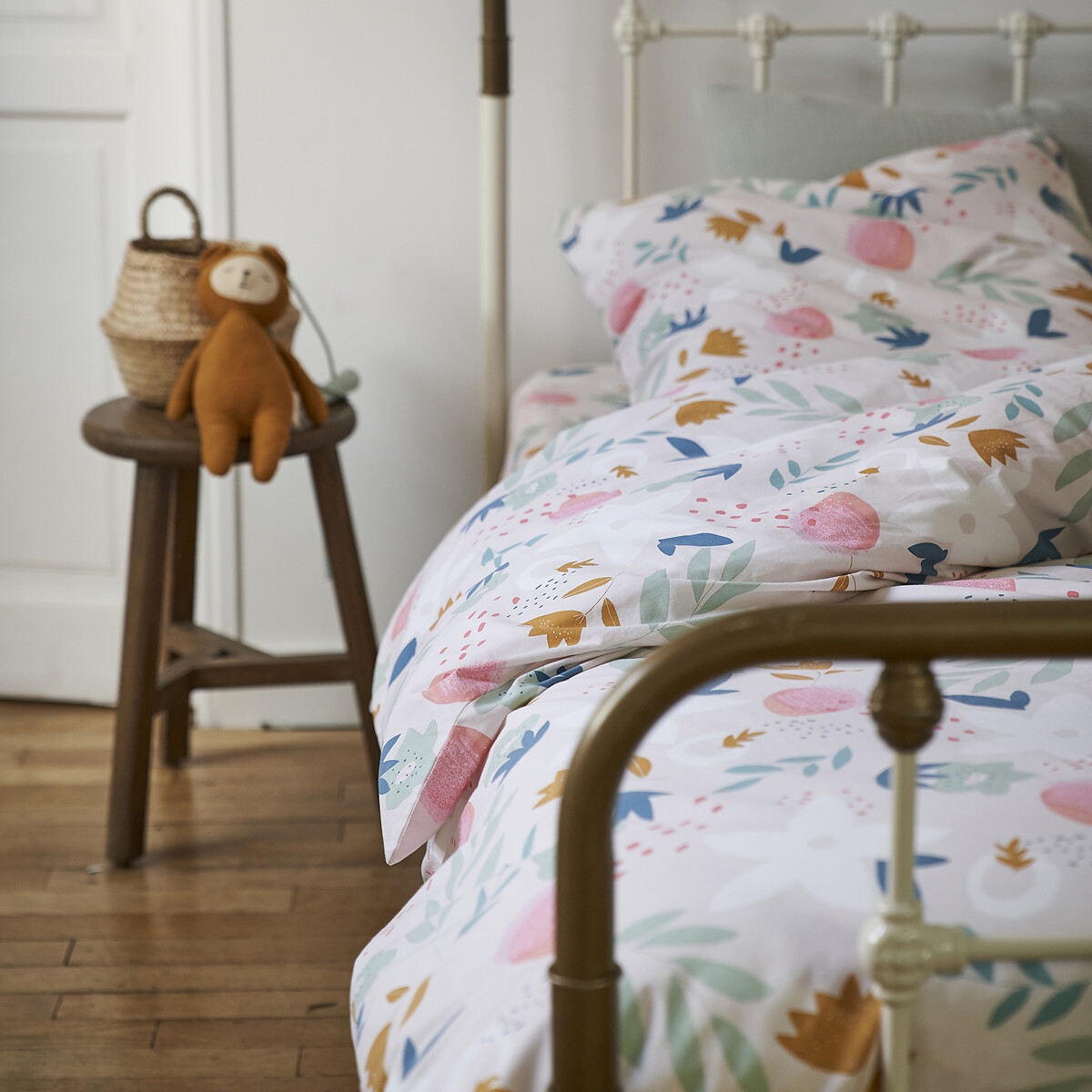 Housse de couette coton biologique, Vahina imprimé rose, LA REDOUTE INTERIEURS