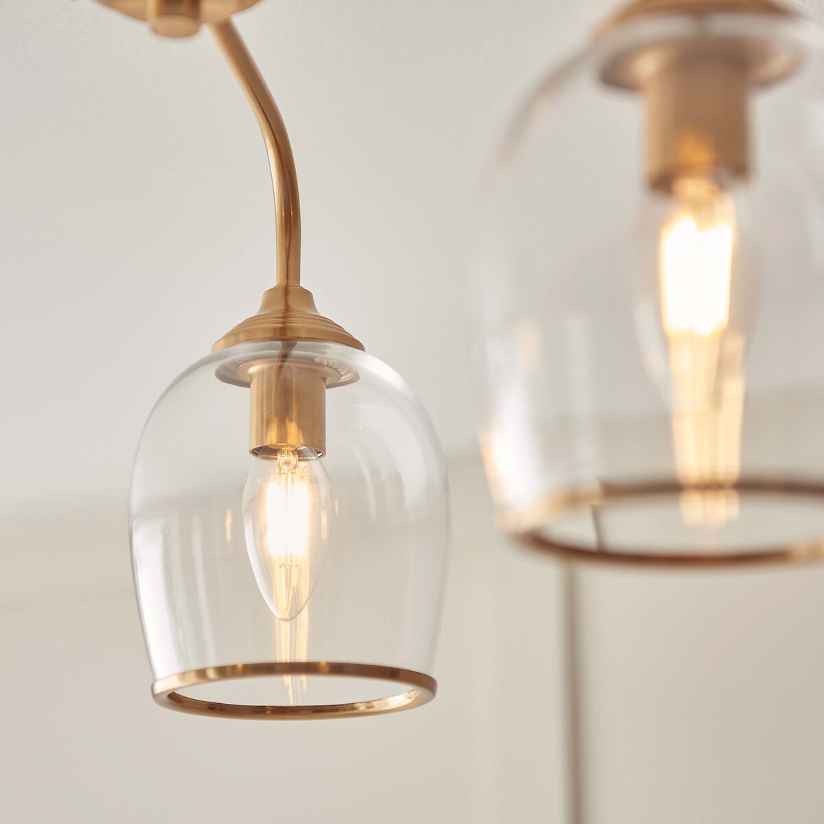 Ashbee 3-Light Semi-Flush Ceiling Light brass, ÉDITÉ