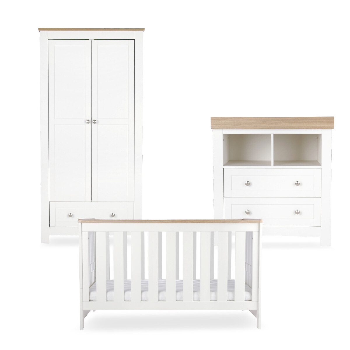 Burford 3-Piece Nursery Furniture Set white, CUDDLECO