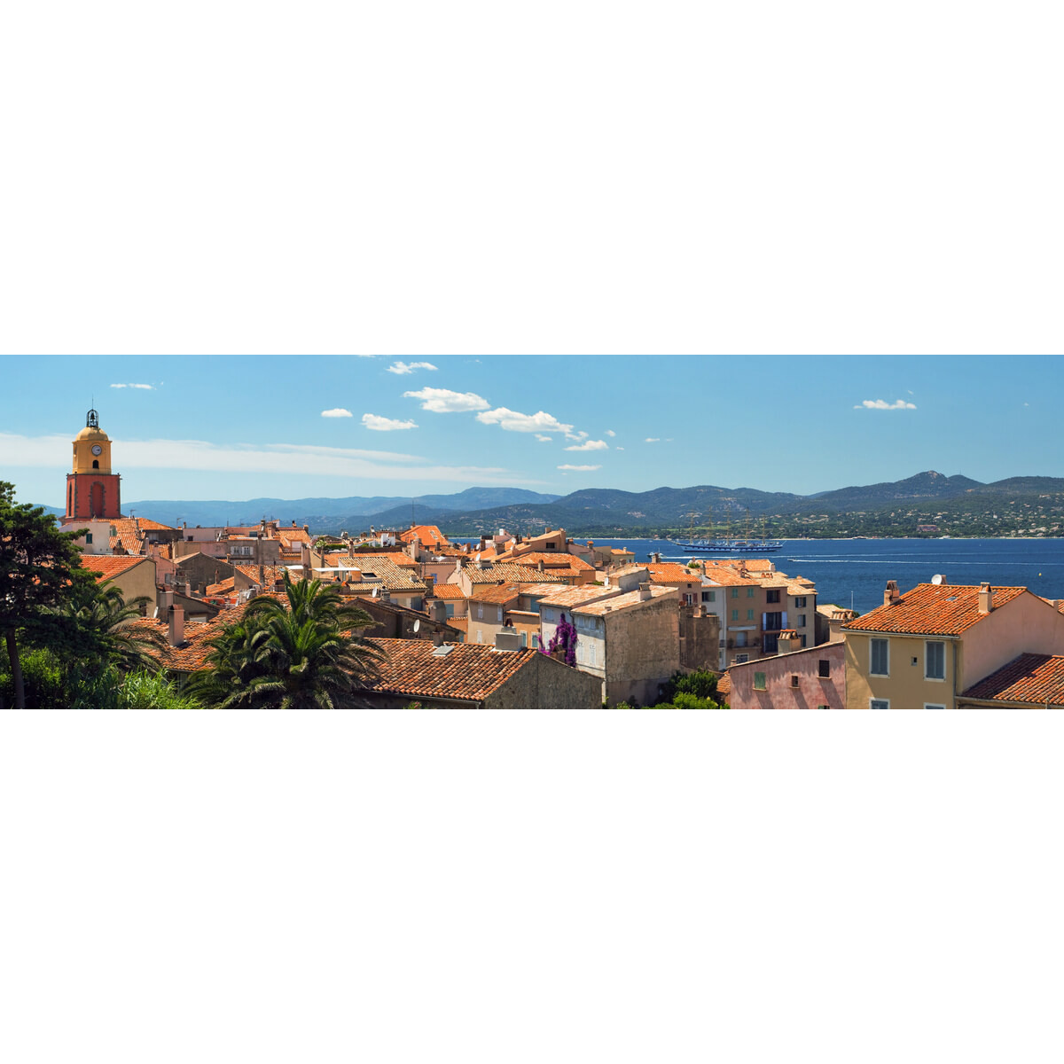 Tableau Mural Panorama De Saint-tropez CONTEMPORAIN URBAIN tableaux sur toile-multicolore, CEANOTHE