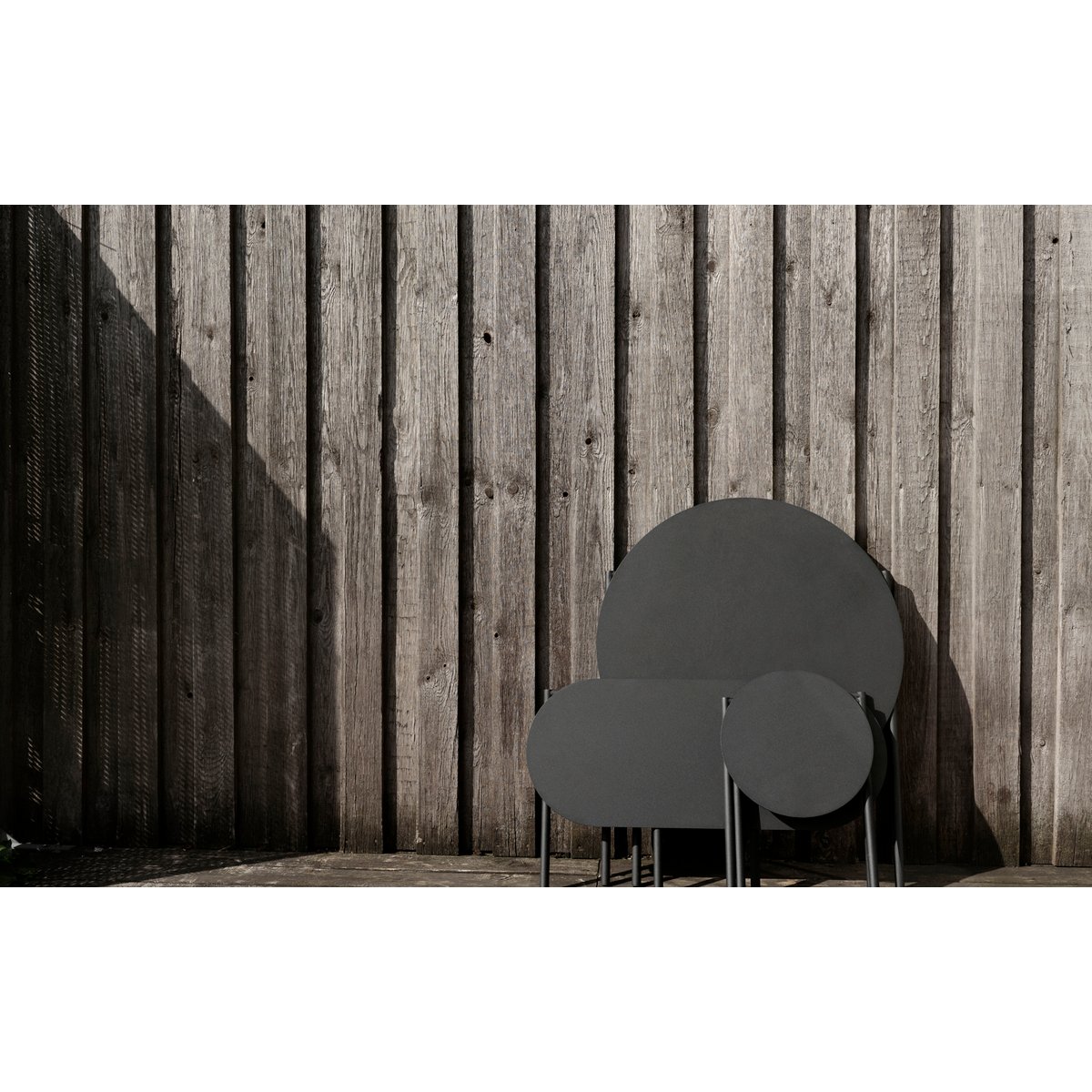 Tabouret pliable DISC noir, ZONE DENMARK