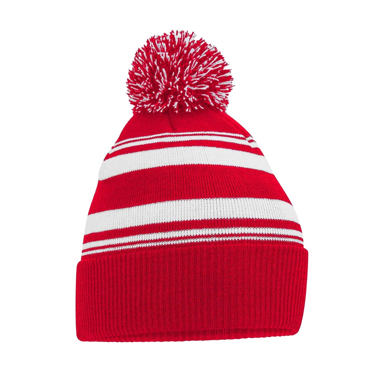 Bonnet motif/style rayé FAN rouge, BEECHFIELD