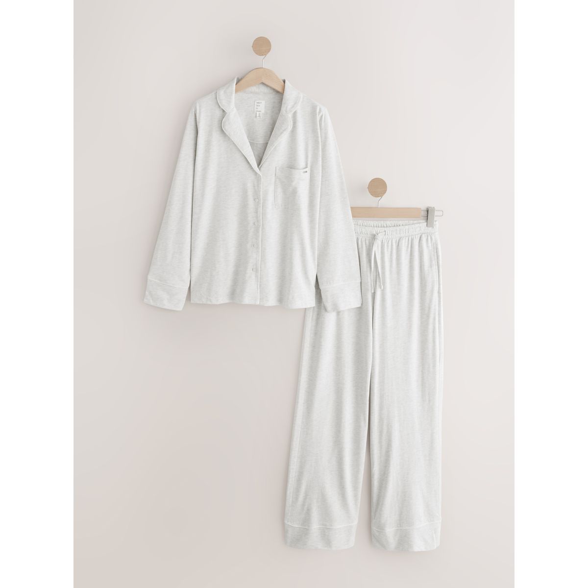 Pyjama en jersey boutonné gris, NEXT