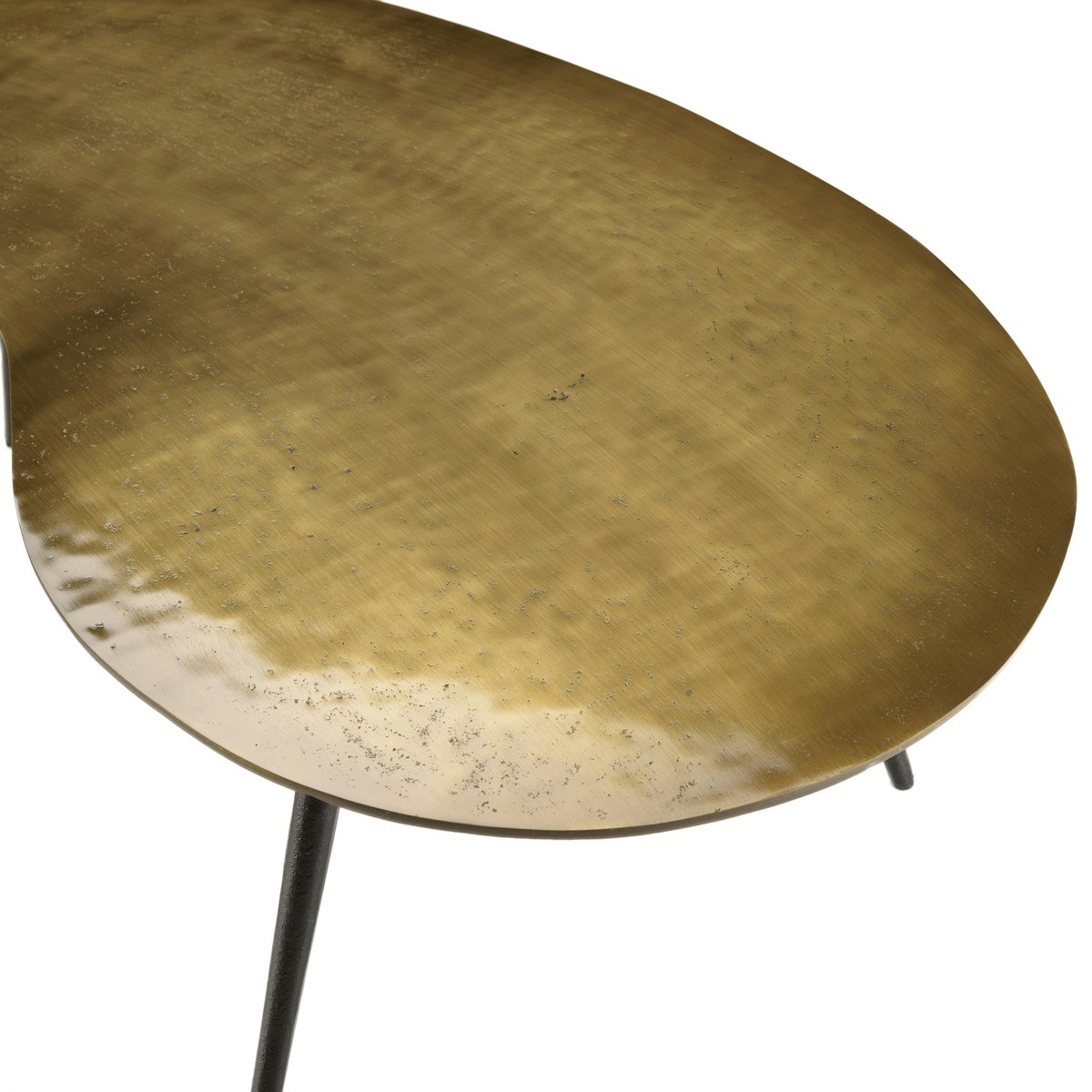 Table basse gigogne ovale métal noir et doré (lot de 2) ZALA doré, PIER IMPORT