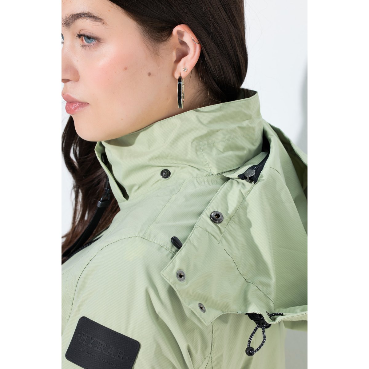 Veste technique HYPRAR à capuche sauge clair, ULLA POPKEN