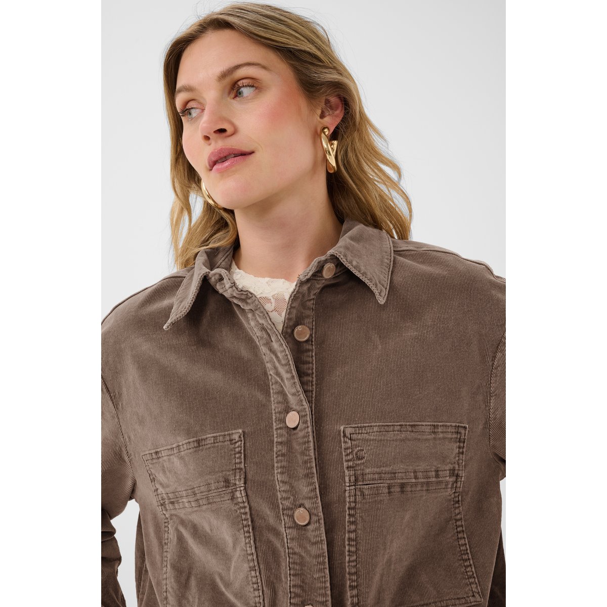 Veste beige brown lentil, CREAM