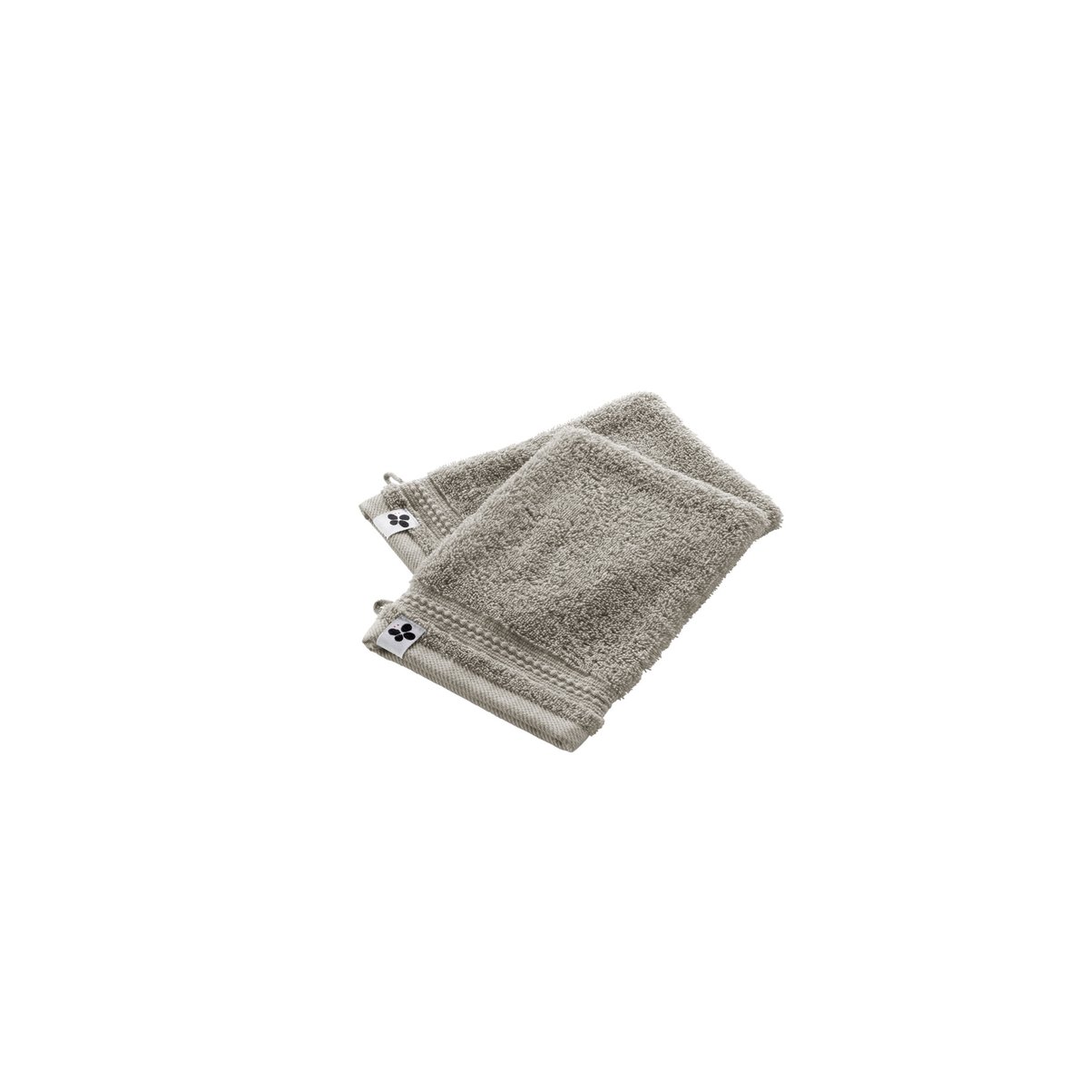 Lot de 2 gants de toilette Garance bleu minuit 15 x 21 cm argile, EDEN