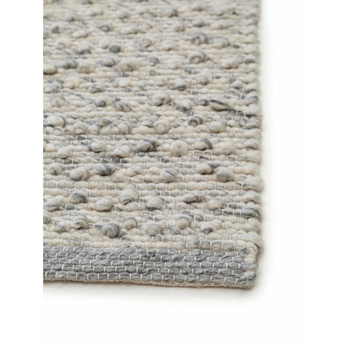 Tapis de laine tissé main LANA gris, BENUTA 