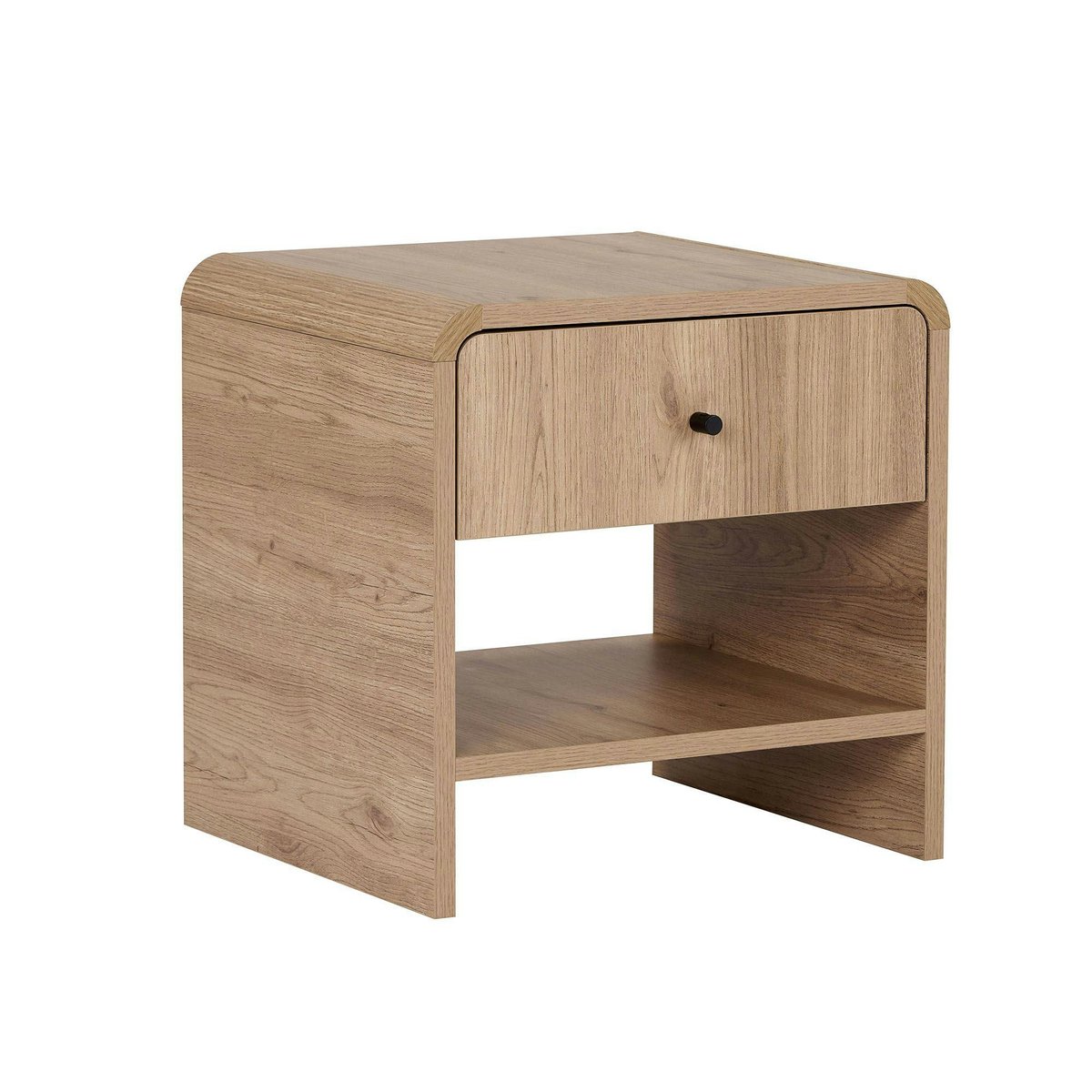 Table de chevet vintage en bois, 1 tiroir MARFA chêne, PIER IMPORT