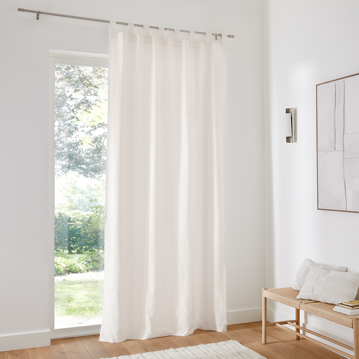 Rideau pur coton finition pattes, Scenario blanc écru, LA REDOUTE INTERIEURS