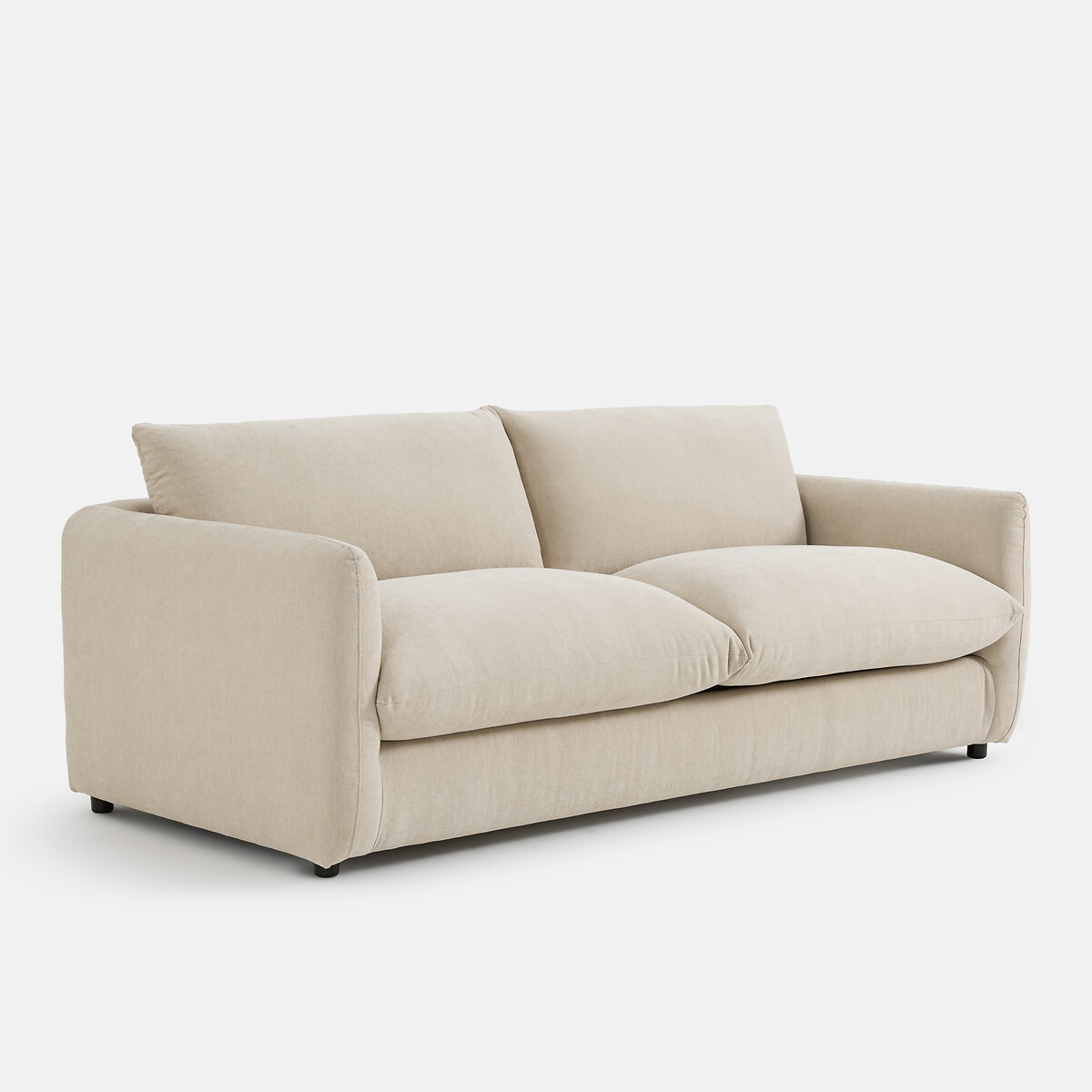 Canapé convertible, 2, 3 ou 4 places, en polyester chiné, YDE beige, LA REDOUTE INTERIEURS