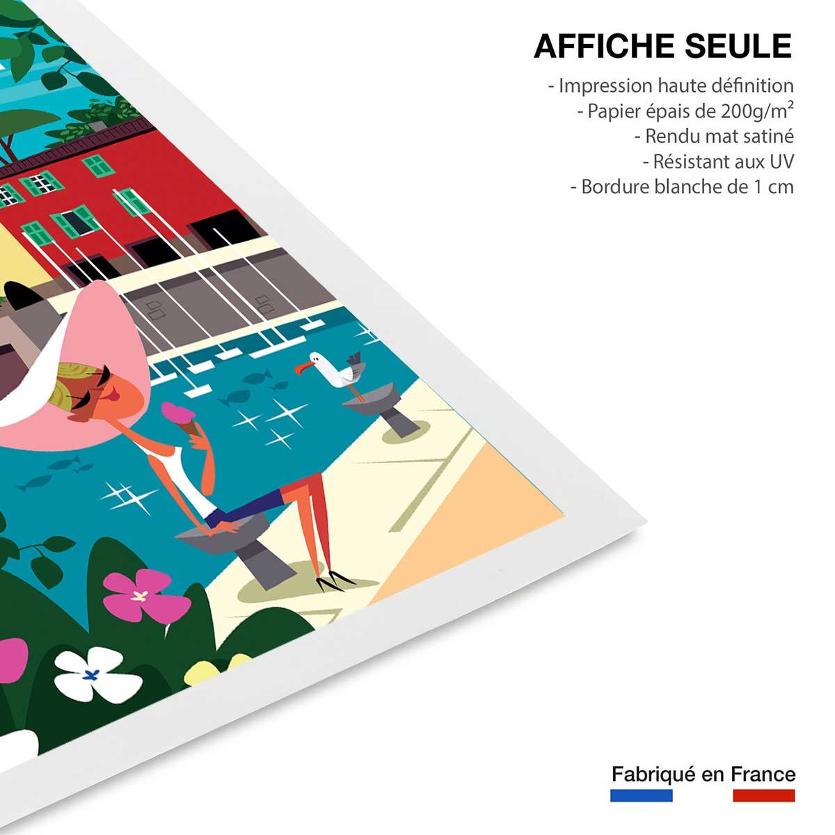 Poster du cap ferrat affiche seule, HEXOA