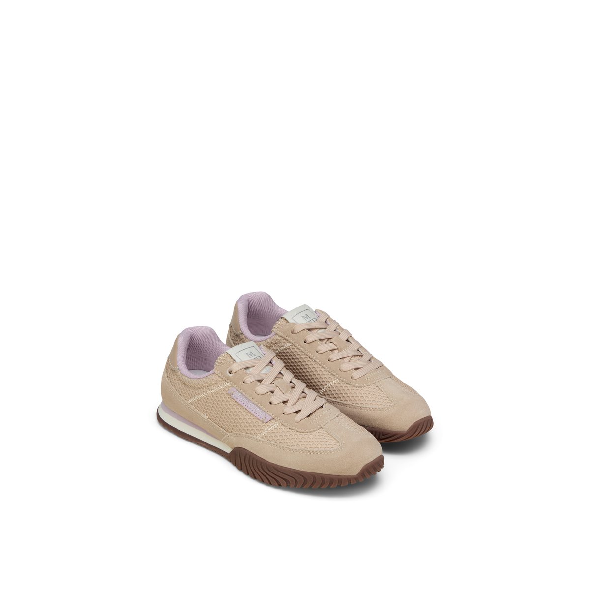 Baskets Modèle Gustafina en cuir et polyester beige, MARC O'POLO