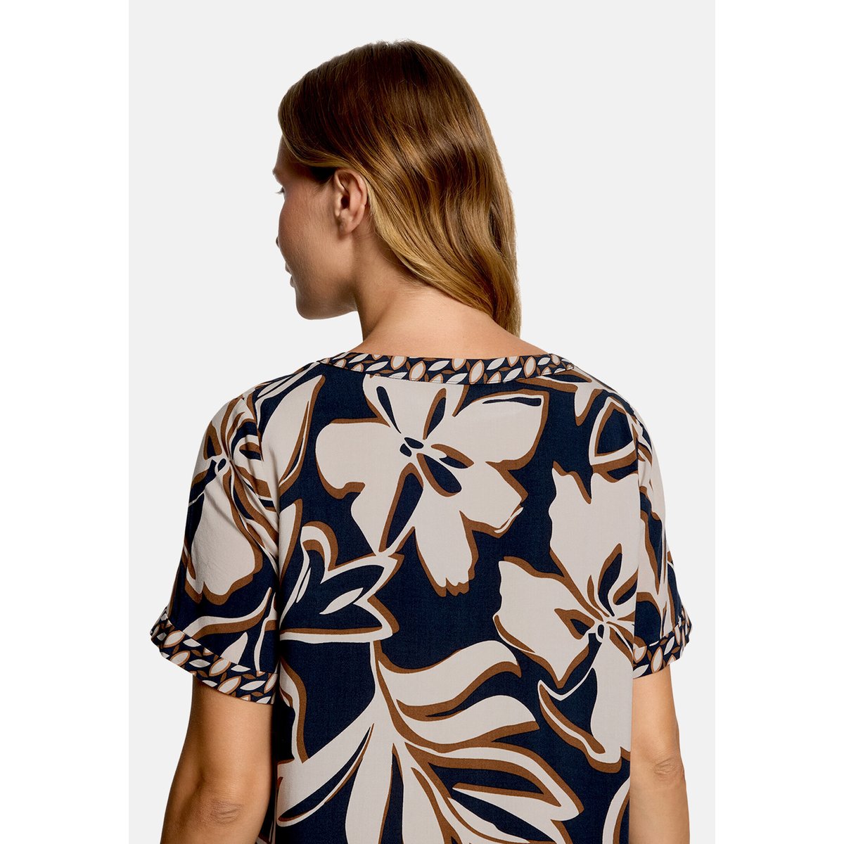 Robe tunique manches courtes dark blue/brown, BETTY BARCLAY