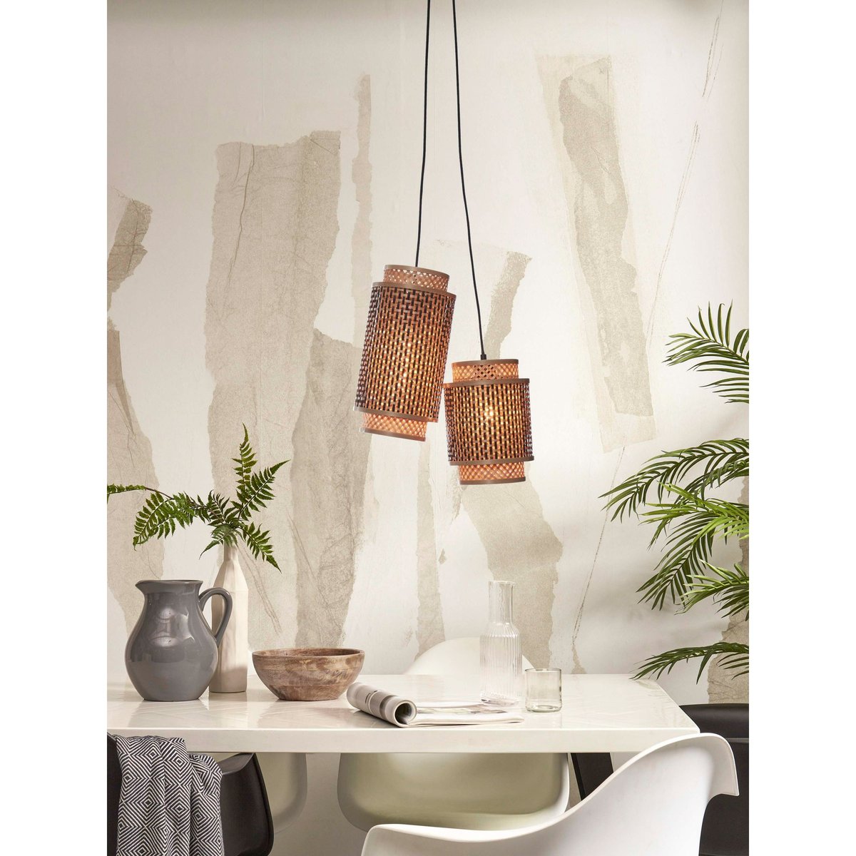 Suspension Bambou BHUTAN naturel, GOOD & MOJO