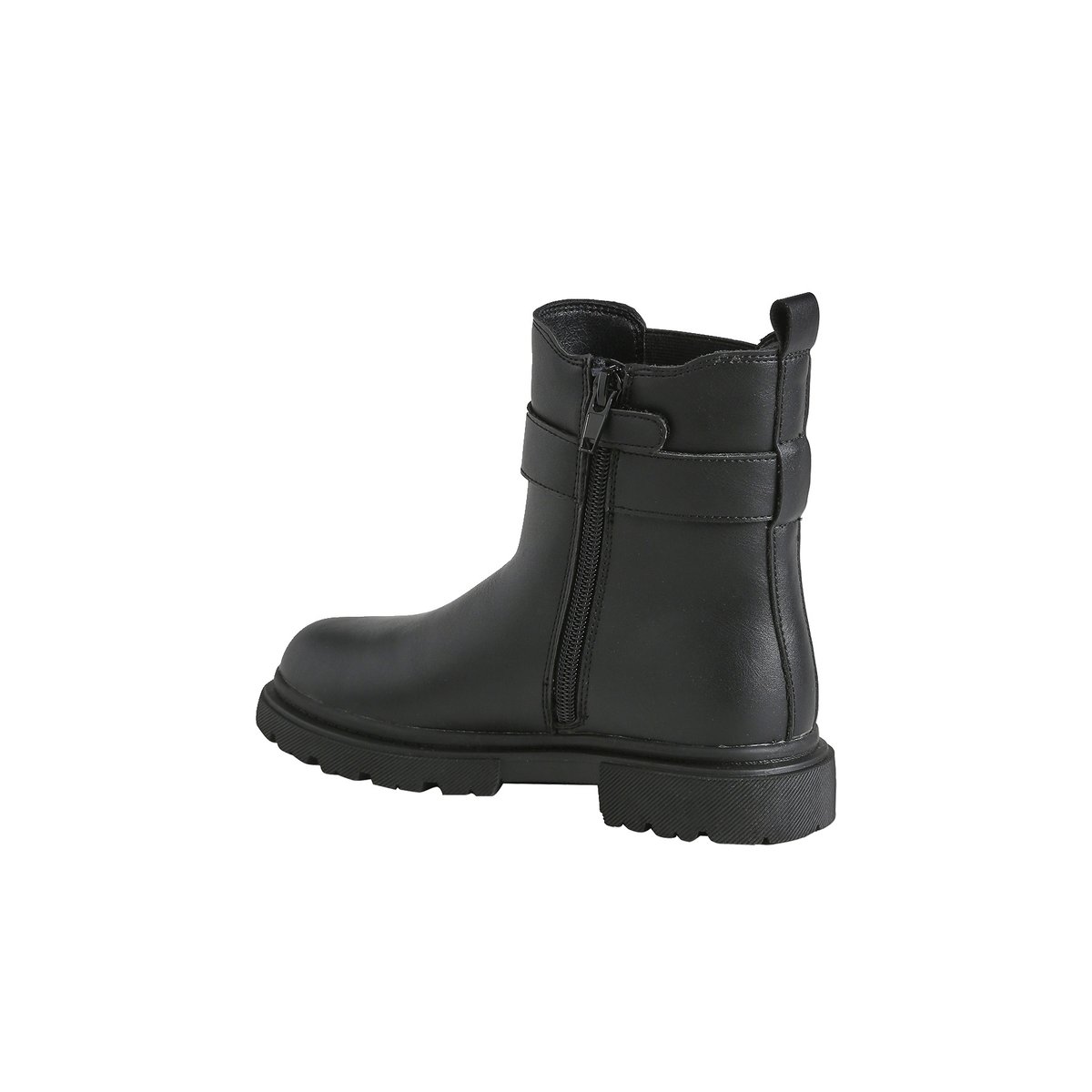 Boots zippées synthétique noir, VERTBAUDET