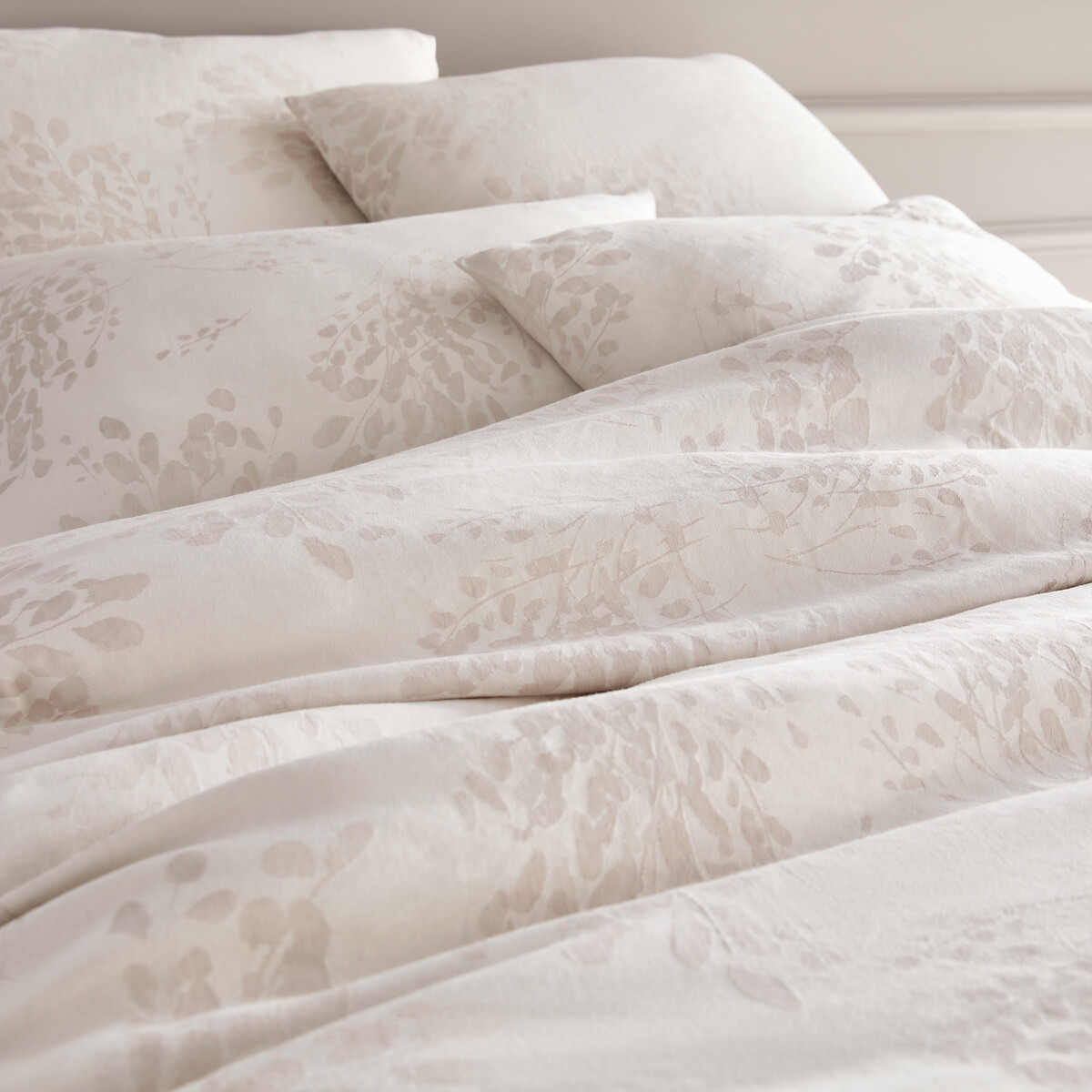 Housse de couette en coton et lin, Songo ivoire/beige poudré, AM.PM