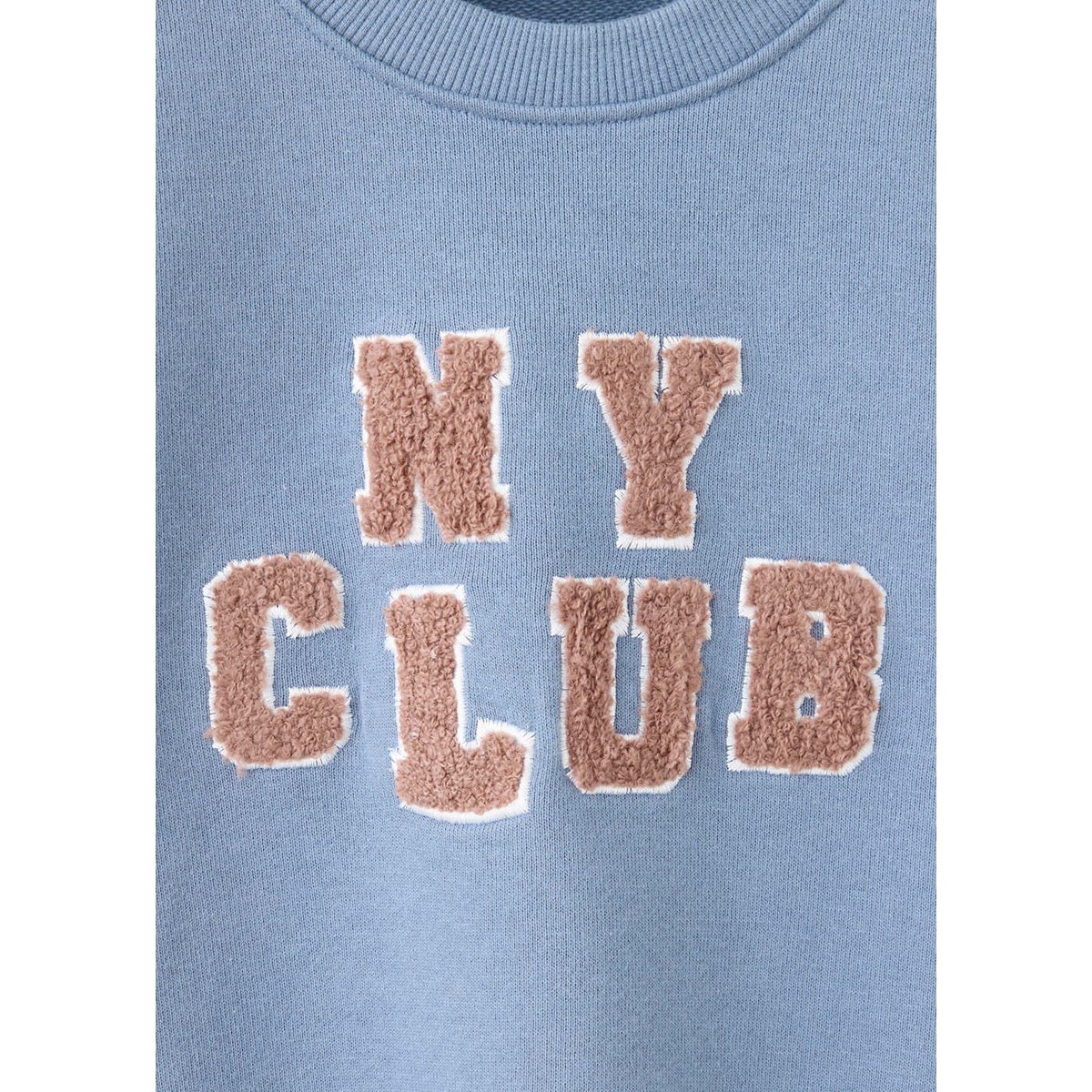 Sweat-shirt coton texturé bleu, MANGO BABY