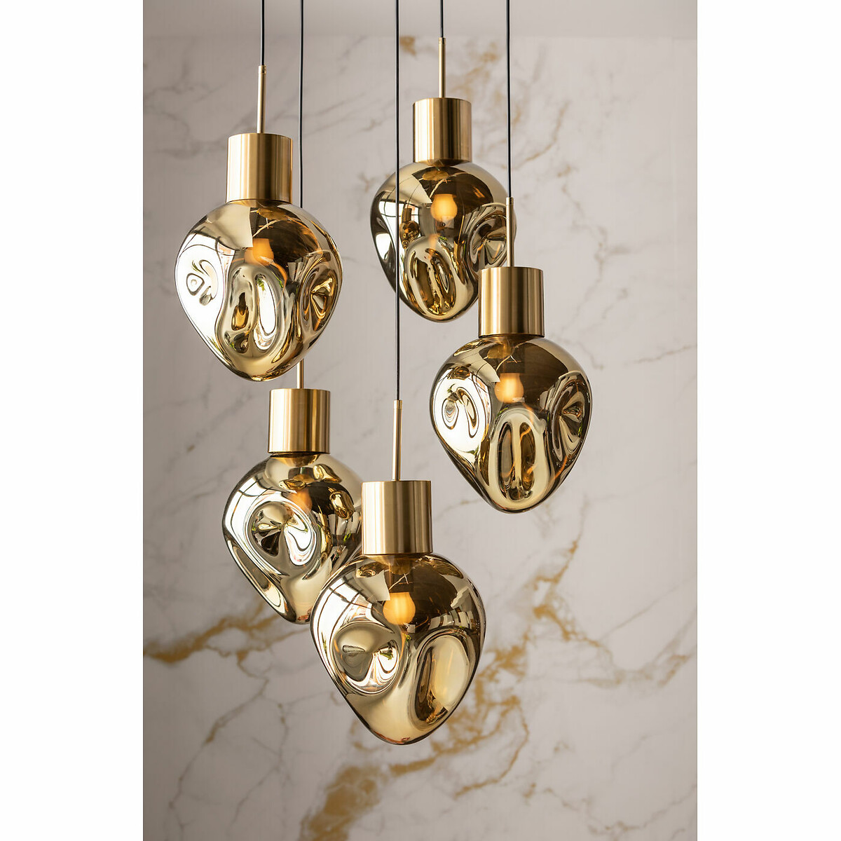 Hängeleuchte Supernova Amber Cinque Ø50cm goldfarben, KARE DESIGN