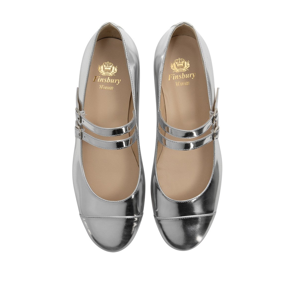 Ballerines MEREDITH miroir argent, FINSBURY